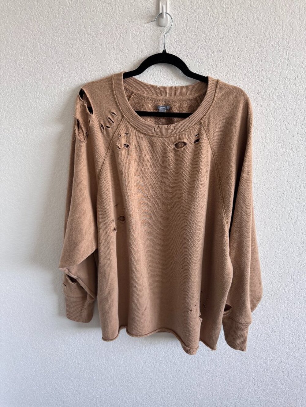 Women's distressed sweatshirt